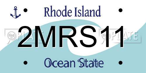 2MRS11 Rhode Island License Plate