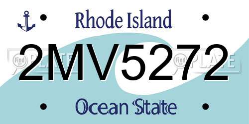 2MV5272 Rhode Island License Plate