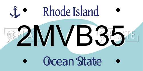 2MVB35 Rhode Island License Plate