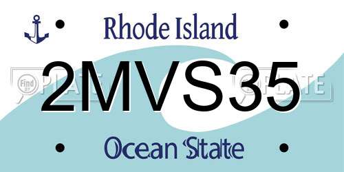 2MVS35 Rhode Island License Plate