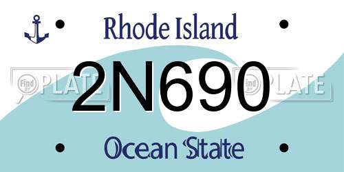 2N690 Rhode Island License Plate