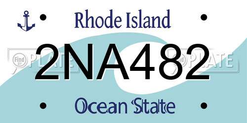 2NA482 Rhode Island License Plate