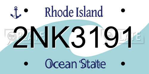 2NK3191 Rhode Island License Plate