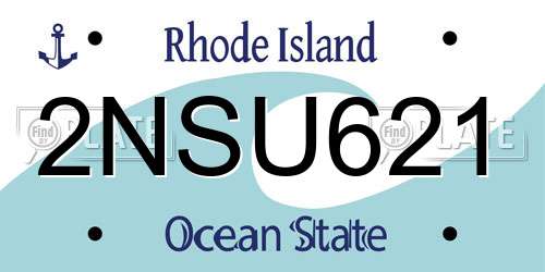 2NSU621 Rhode Island License Plate