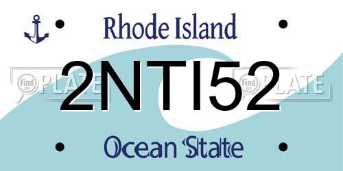 2NTI52 Rhode Island License Plate