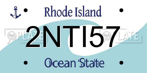 2NTI57 Rhode Island License Plate