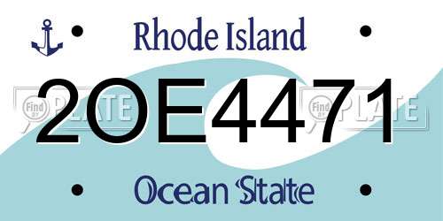 2OE4471 Rhode Island License Plate