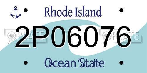 2P06076 Rhode Island License Plate