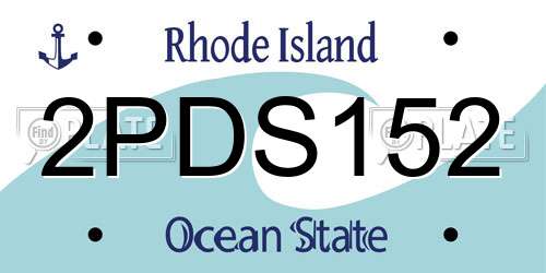 2PDS152 Rhode Island License Plate