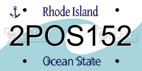 2POS152 Rhode Island License Plate