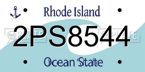 2PS8544 Rhode Island License Plate