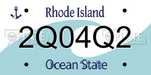 2Q04Q2 Rhode Island License Plate