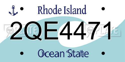 2QE4471 Rhode Island License Plate
