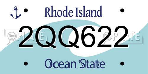 2QQ622 Rhode Island License Plate
