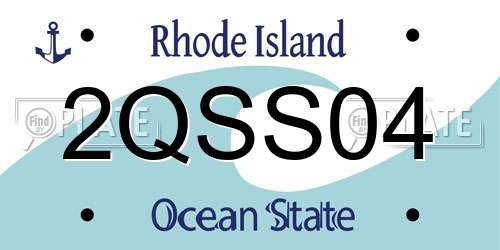 2QSS04 Rhode Island License Plate