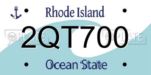 2QT700 Rhode Island License Plate