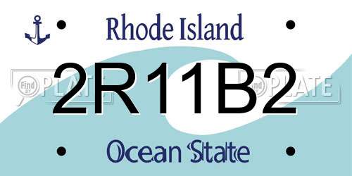 2R11B2 Rhode Island License Plate