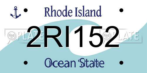 2RI152 Rhode Island License Plate