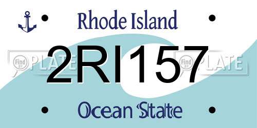 2RI157 Rhode Island License Plate