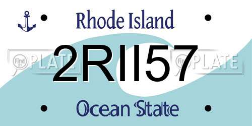 2RII57 Rhode Island License Plate