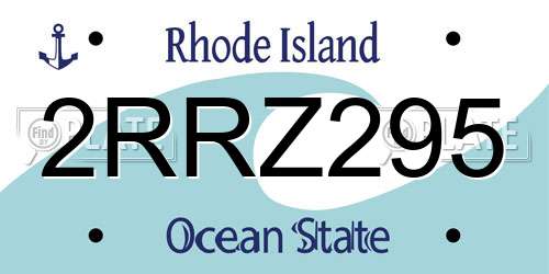 2RRZ295 Rhode Island License Plate