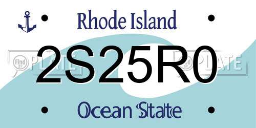 2S25R0 Rhode Island License Plate