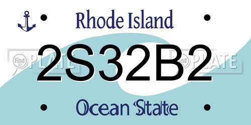 2S32B2 Rhode Island License Plate