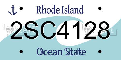 2SC4128 Rhode Island License Plate