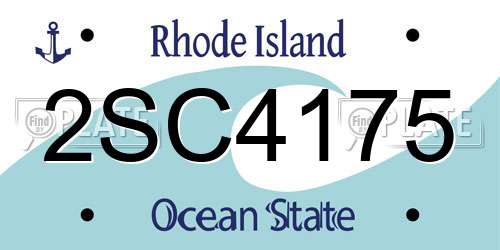 2SC4175 Rhode Island License Plate