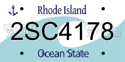 2SC4178 Rhode Island License Plate