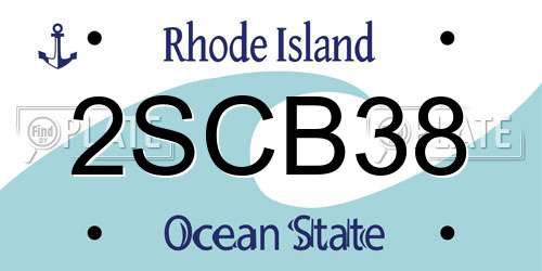 2SCB38 Rhode Island License Plate