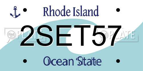 2SET57 Rhode Island License Plate