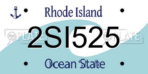 2SI525 Rhode Island License Plate
