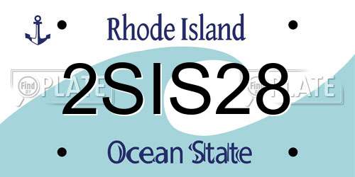 2SIS28 Rhode Island License Plate