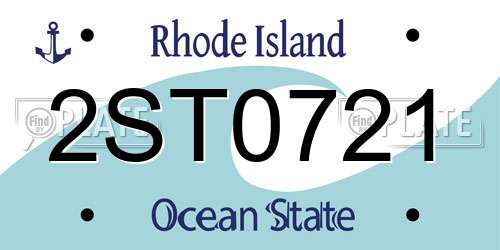 2ST0721 Rhode Island License Plate
