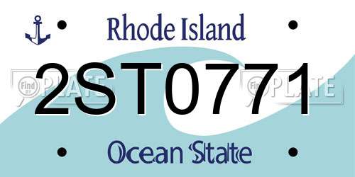 2ST0771 Rhode Island License Plate