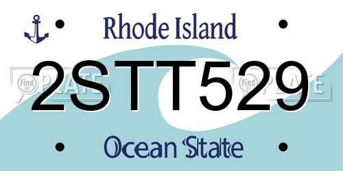 2STT529 Rhode Island License Plate
