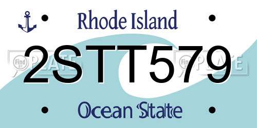 2STT579 Rhode Island License Plate