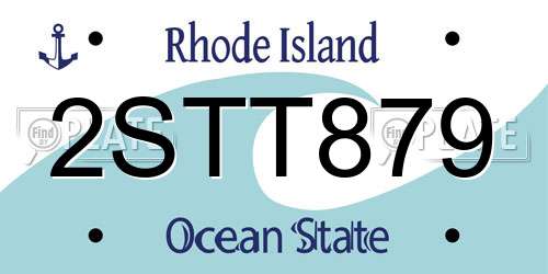 2STT879 Rhode Island License Plate