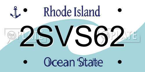 2SVS62 Rhode Island License Plate