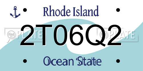 2T06Q2 Rhode Island License Plate