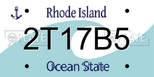 2T17B5 Rhode Island License Plate