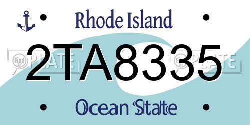 2TA8335 Rhode Island License Plate