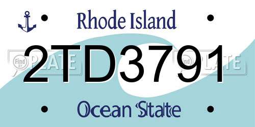 2TD3791 Rhode Island License Plate