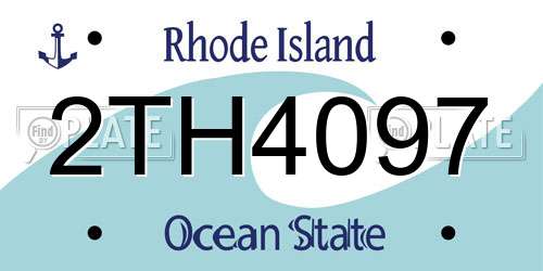 2TH4097 Rhode Island License Plate