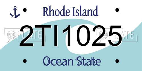 2TI1025 Rhode Island License Plate