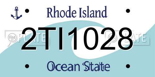 2TI1028 Rhode Island License Plate