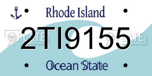 2TI9155 Rhode Island License Plate