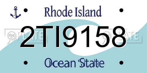 2TI9158 Rhode Island License Plate
