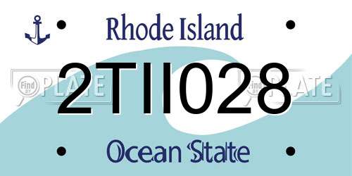 2TII028 Rhode Island License Plate
